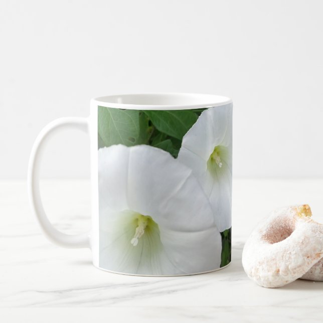 Caneca de Café Flor Branca (Com Donut)