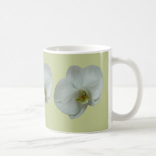 Caneca De Café Flor Branco Elegante