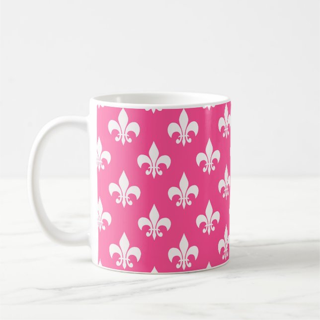 Caneca De Café Flor branco rosa-de-lis (Esquerda)