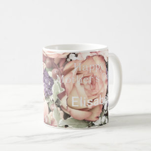 Caneca De Café flor, buquê, floral, lindo, decoração, sa