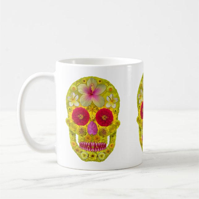 Caneca De Café Flor - Caveira 8 (Esquerda)