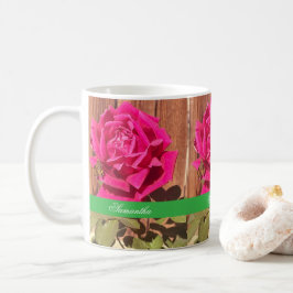 Caneca De Café Flor Cor-de-rosa rosa rosa-rosa colorido