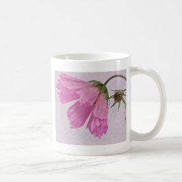 Caneca De Café Flor Cosmo Texturizado Rosa