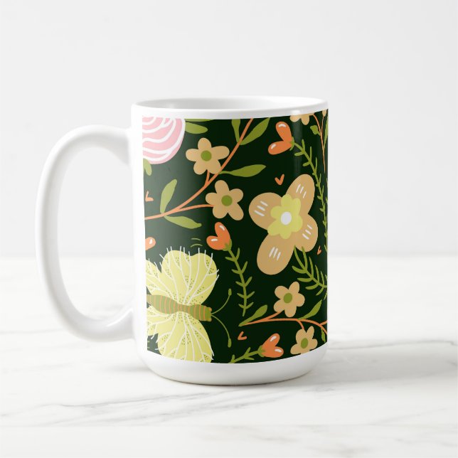 Caneca De Café Flor da Borboleta (Esquerda)