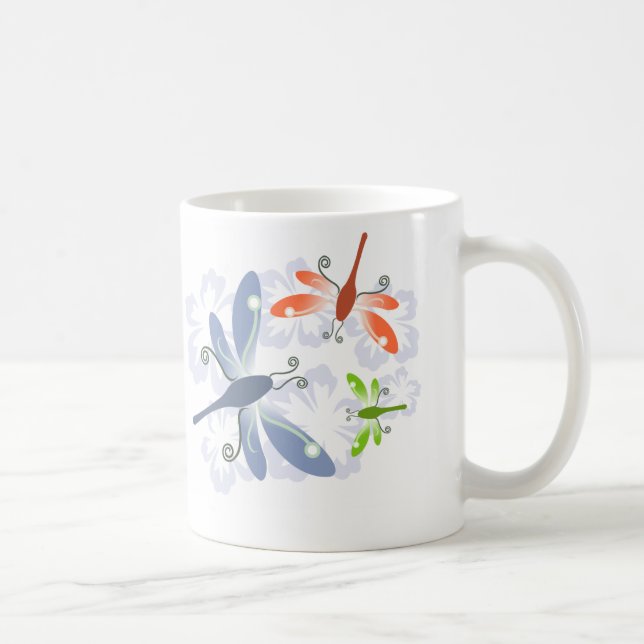 Caneca De Café flor da libélula (Direita)