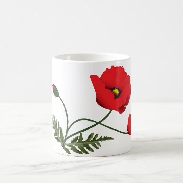 Caneca De Café Flor da papoila (Centro)