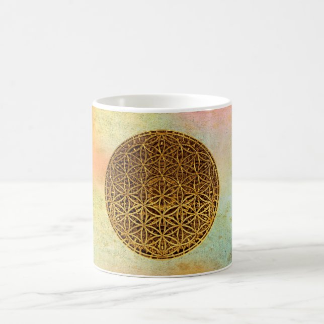 Caneca De Café Flor da Vida / Blume des Lebens - ouro medular (Centro)