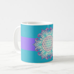 Caneca De Café Flor Da Vida - Índia Mandala 2