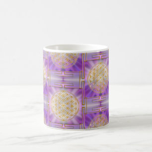 Caneca De Café FLOR DA VIDA - Padrão uniforme de Yantra