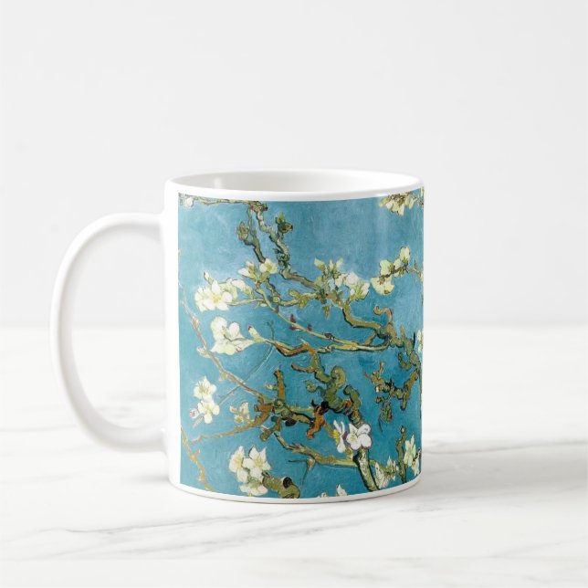 Caneca De Café Flor de amêndoa (1890) Vincent Van Gogh Arte Flora (Esquerda)
