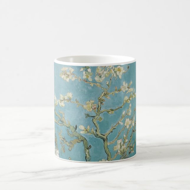 Caneca De Café flor de amendoeira van gogh (Centro)