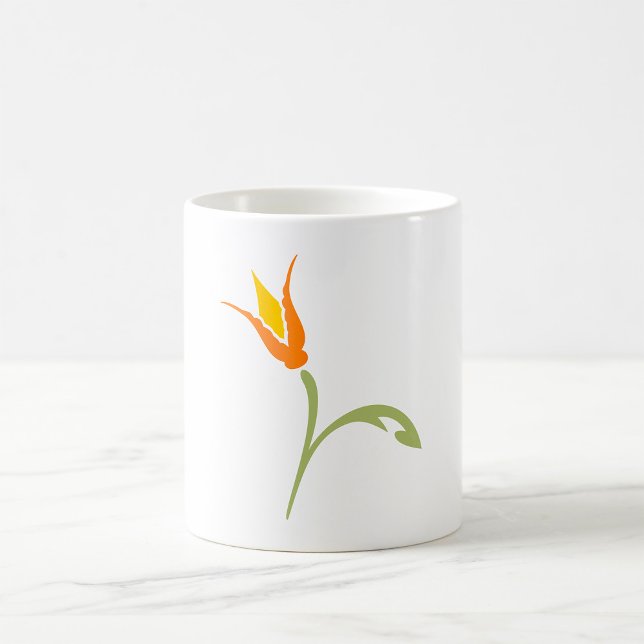 Caneca De Café Flor de Ave do Paraíso Tropical (Criador carregado)