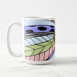 Caneca De Café Flor de Borboleta em Branco