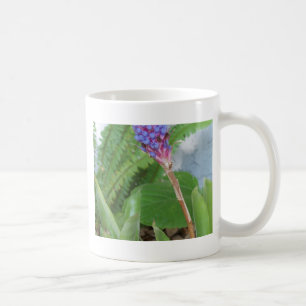 Caneca De Café Flor de Bromelia de Cone Azul