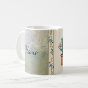 Caneca De Café Flor de cactos personalizante