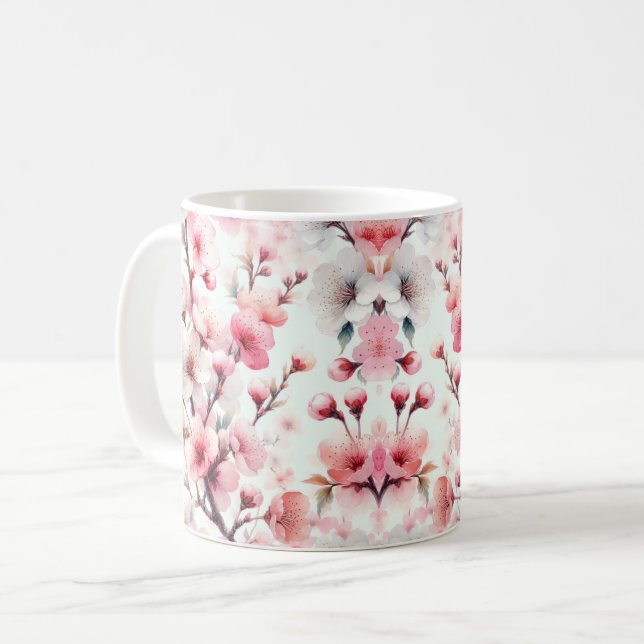 Caneca De Café Flor de Cerejeira (Frente Esquerda)