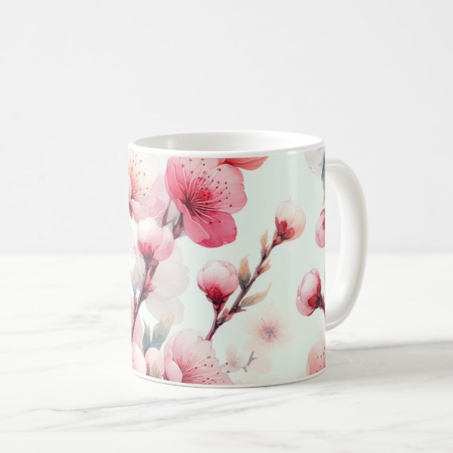 Caneca De Café Flor de Cerejeira (Frente Esquerda)