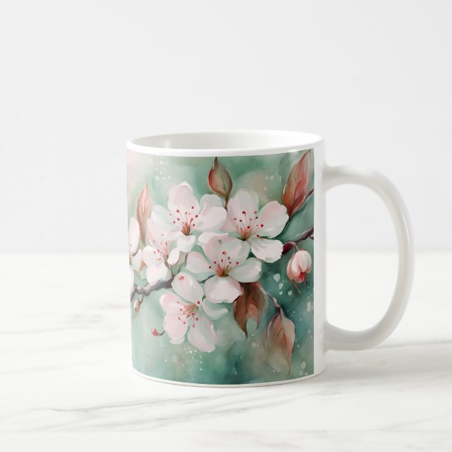 Caneca De Café Flor de Cerejeira Rosa (Direita)