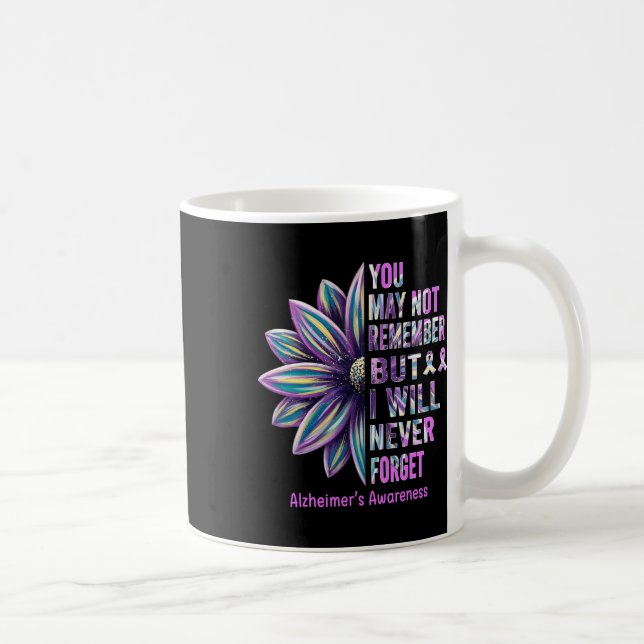 Caneca De Café Flor de Conscientização Lembre Nunca Esqueça Prese (Direita)