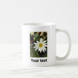 Caneca De Café Flor de Daisy Personalizado Branco Simples 