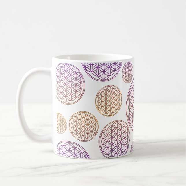 Caneca De Café Flor de DES Lebens da vida/Blume - modele a (Esquerda)