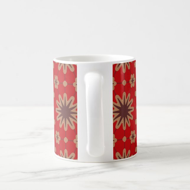Caneca De Café Flor de Explosão Carmesim (Alça)