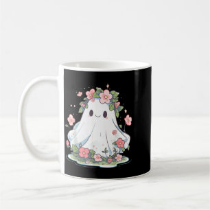 Caneca De Café Flor de Fantasma de Halloween Mulheres Meninas Hal