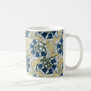 Caneca De Café Flor de Lírio Art Nouveau Verneuil