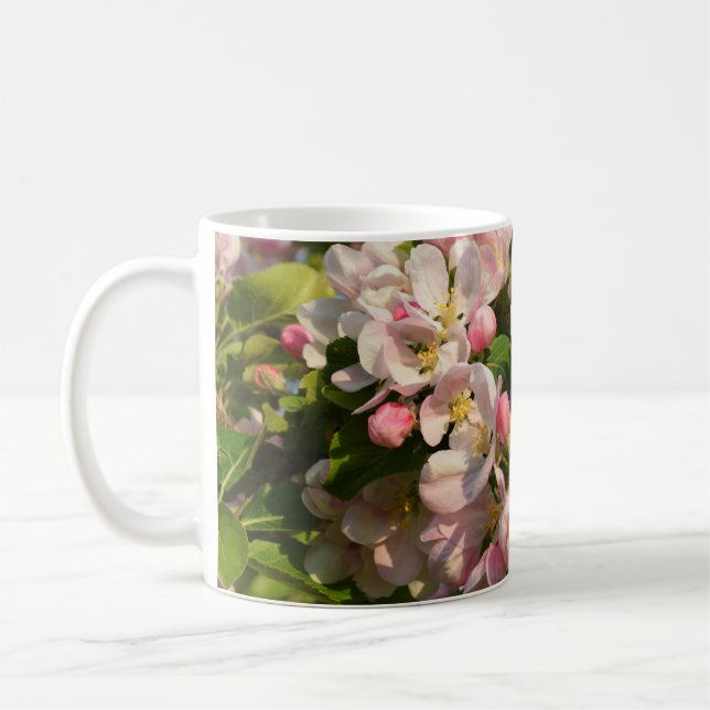 Caneca De Café Flor de maçã bonito (Esquerda)