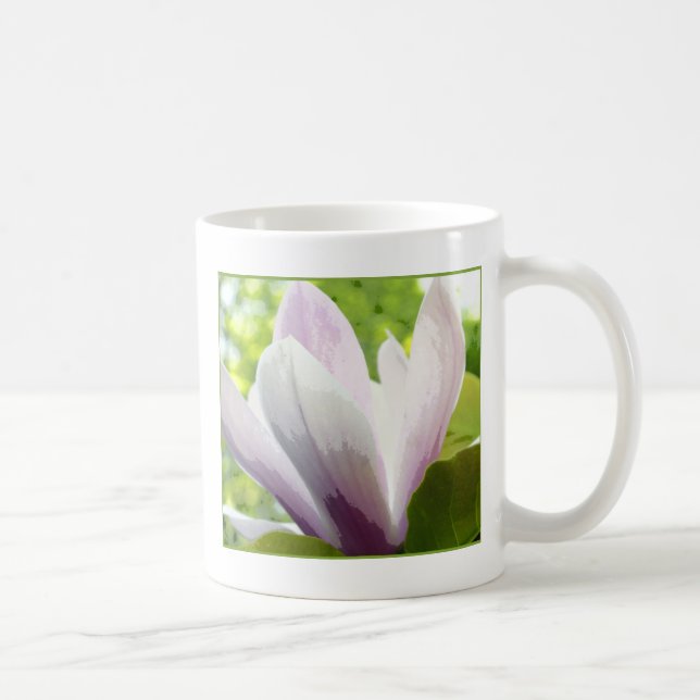 Caneca De Café flor de magnólia da primavera (Direita)