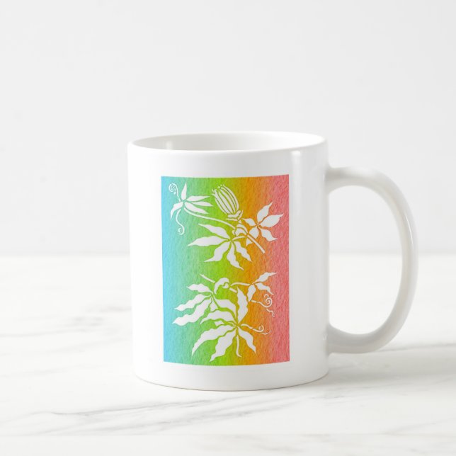 Caneca De Café Flor de Maracujá Arco-Íris (Direita)