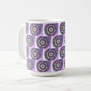 Caneca De Café Flor de Maracujá Padrão Roxo