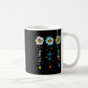 Caneca De Café Flor de Margarida Conscientização do Autismo Está