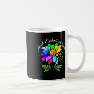 Caneca De Café Flor de Margarida de Conscientização do Autismo pa