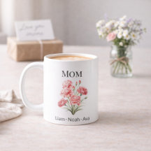 Flor de Nascimento de Janeiro da Mamãe com Nomes d