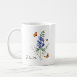 Caneca De Café Flor de Nascimento Delphinium