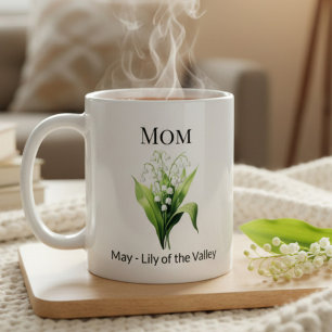Caneca De Café Flor de Nascimento Lírio do Vale Mamãe