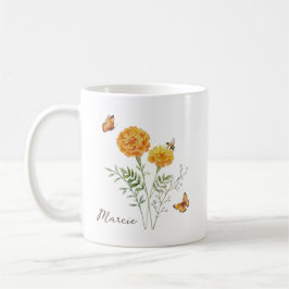 Caneca De Café Flor de Nascimento Marigold