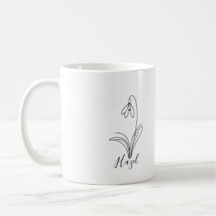 Caneca De Café Flor de Nascimento Personalizada Galanthus de Jane