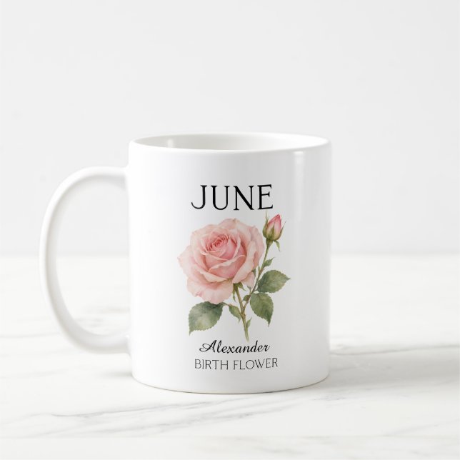 Caneca De Café Flor de Nascimento Rosa de Junho (Esquerda)