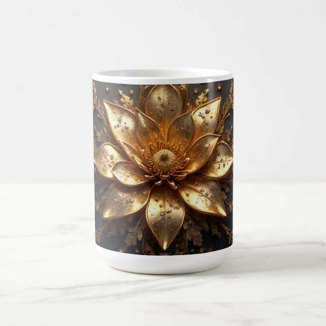 Caneca De Café Flor de Ouro Luxuosa (Centro)