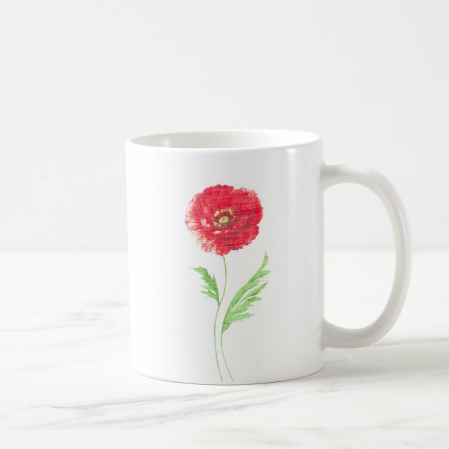 Caneca De Café Flor de papoila selvagem (Direita)