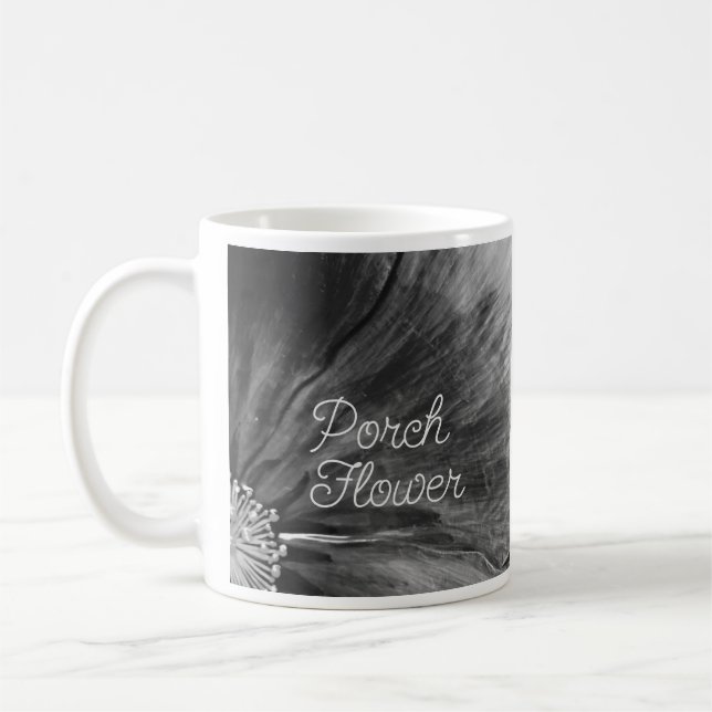 Caneca De Café Flor de Portas / Preto e Branco / (Esquerda)