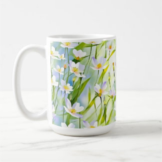 Caneca De Café Flor de Primavera Suave Floral