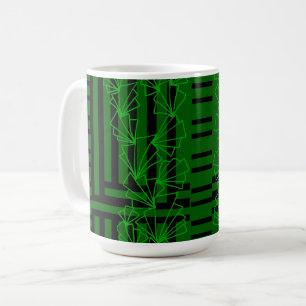 Caneca De Café Flor de rabo verde do Mar Negro listrado