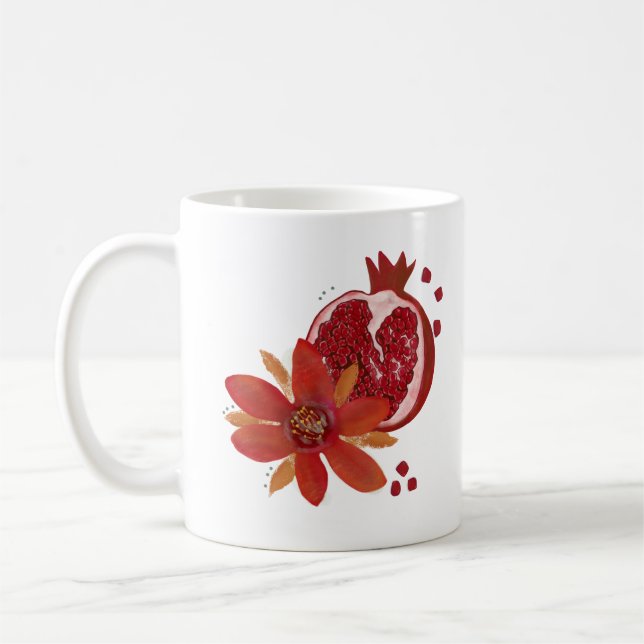 Caneca De Café Flor de Romã (Esquerda)