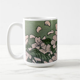 Caneca De Café Flor de Rosa Verde