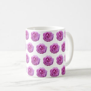 Caneca De Café Flor de Rosa violeta roxa