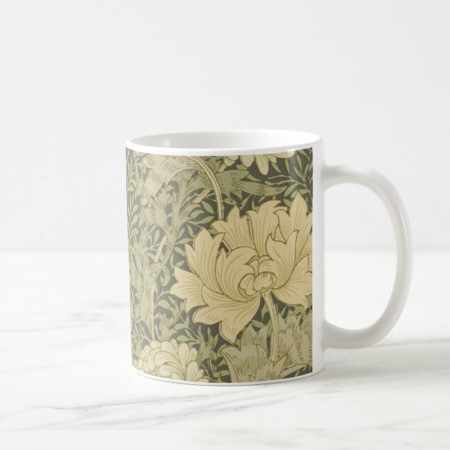 Caneca De Café Flor de Salvia Crisântemo William Morris (Direita)