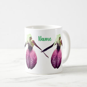 Caneca De Café Flor de Slipper Selvagem Personalizada